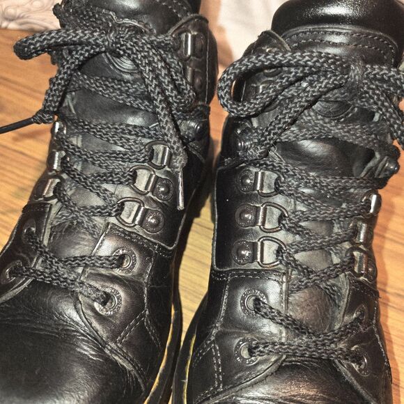 DR. MARTENS AIR WAIR Y2K 10962 Sz 8M 9W Chunky Black Combat Biker Midi Boots - Picture 8 of 16